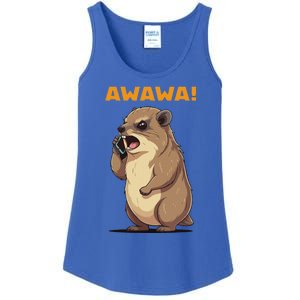 Rock Hyrax Awawa Angry Phonecall Ladies Essential Tank