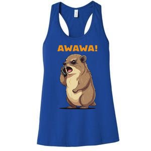 Rock Hyrax Awawa Angry Phonecall Women's Racerback Tank