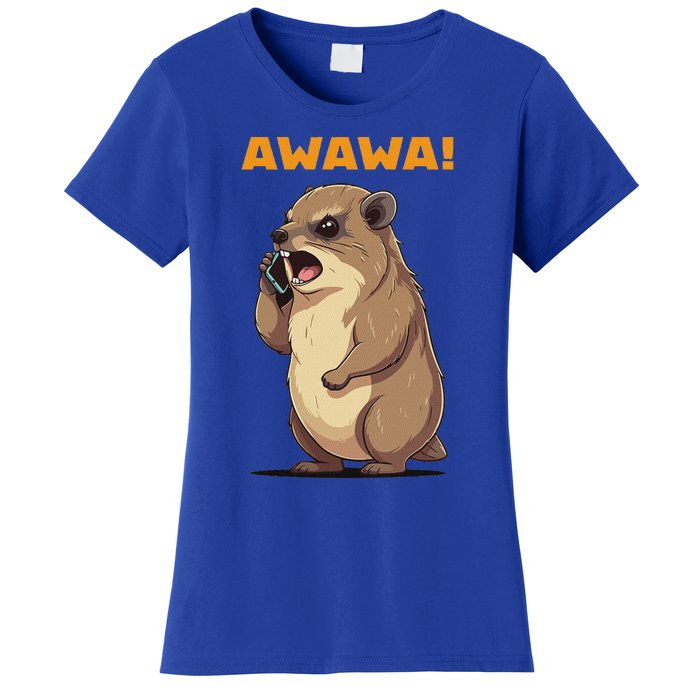 Rock Hyrax Awawa Angry Phonecall Women's T-Shirt