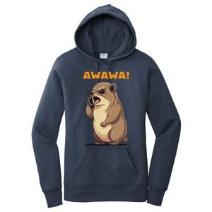 Rock Hyrax Awawa Angry Phonecall Women's Pullover Hoodie