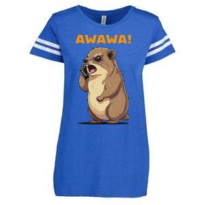 Rock Hyrax Awawa Angry Phonecall Enza Ladies Jersey Football T-Shirt