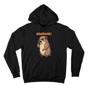 Rock Hyrax Awawa Angry Phonecall Funny Groundhog Dassie Hoodie