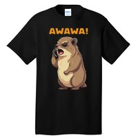 Rock Hyrax Awawa Angry Phonecall Funny Groundhog Dassie Tall T-Shirt