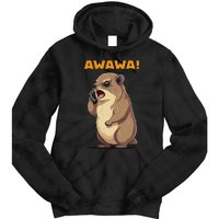 Rock Hyrax Awawa Angry Phonecall Funny Groundhog Dassie Tie Dye Hoodie