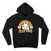 rainbow hey boo cute ghost  halloween customer Hoodie