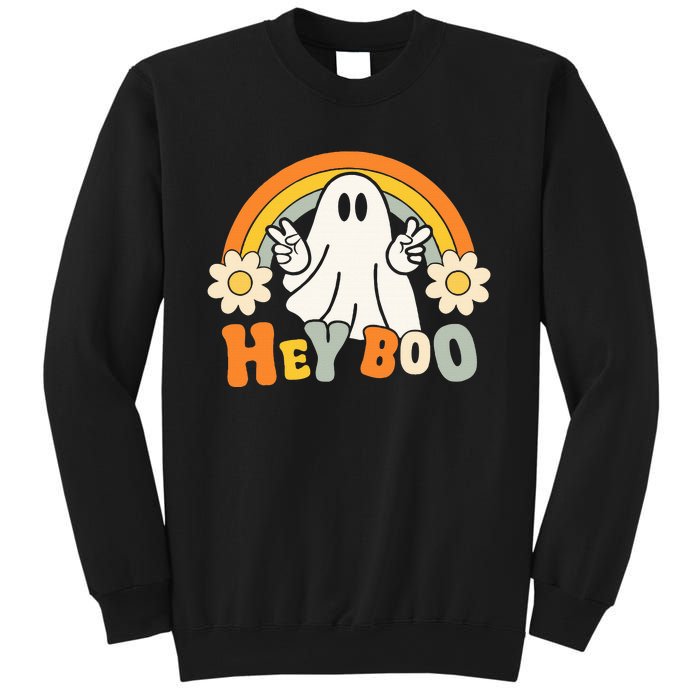 rainbow hey boo cute ghost  halloween customer Sweatshirt