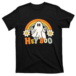 rainbow hey boo cute ghost  halloween customer T-Shirt