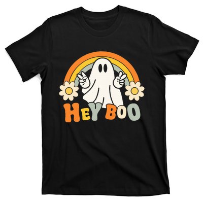 rainbow hey boo cute ghost  halloween customer T-Shirt