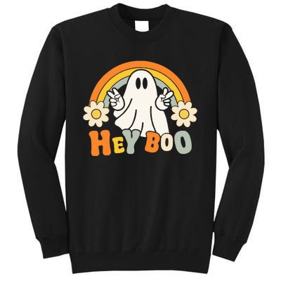 rainbow hey boo cute ghost  halloween customer Tall Sweatshirt