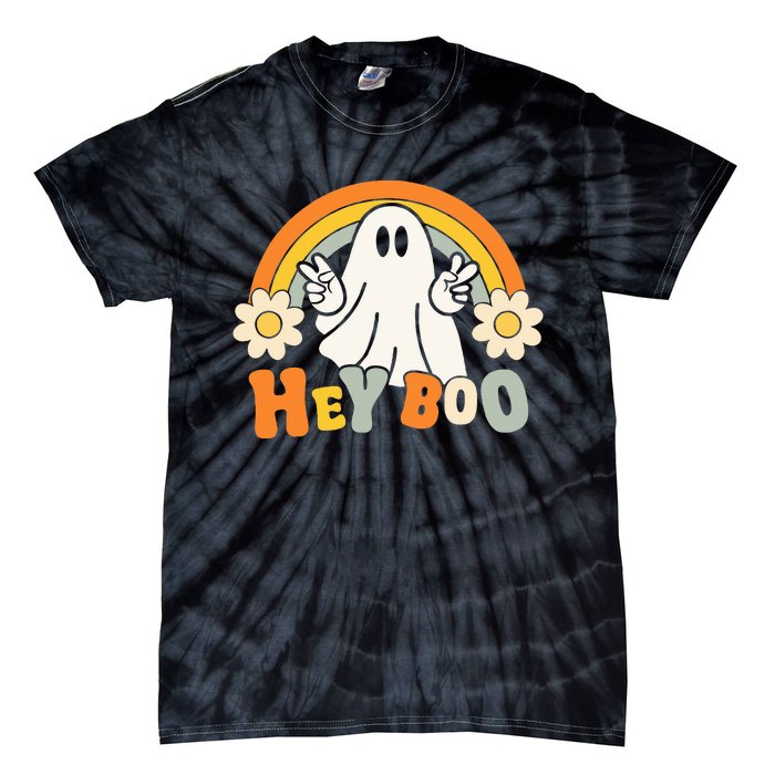 rainbow hey boo cute ghost  halloween customer Tie-Dye T-Shirt