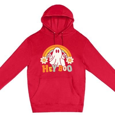 rainbow hey boo cute ghost  halloween customer Premium Pullover Hoodie