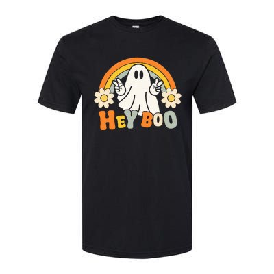 rainbow hey boo cute ghost  halloween customer Softstyle CVC T-Shirt