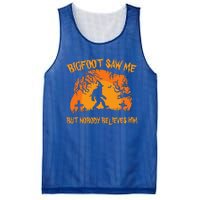 Retro Halloween Bigfoot Saw Me But Nobody Believes Him Gift Mesh Reversible Basketball Jersey Tank