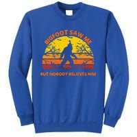 Retro Halloween Bigfoot Saw Me But Nobody Believes Him Sweatshirt