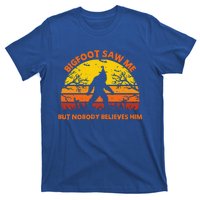 Retro Halloween Bigfoot Saw Me But Nobody Believes Him T-Shirt