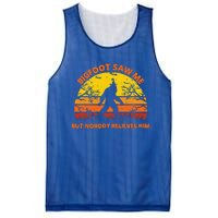 Retro Halloween Bigfoot Saw Me But Nobody Believes Him Mesh Reversible Basketball Jersey Tank