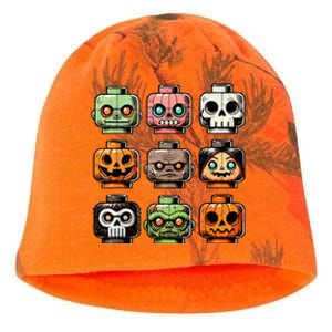 Retro Horror Bricks Head Scary Halloween Mask Kati - Camo Knit Beanie