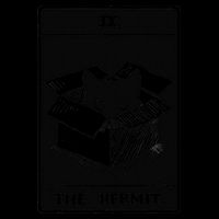 Retro Halloween Black Cat The Hermit Tarot Card Witchcraft Backpack