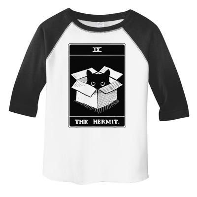 Retro Halloween Black Cat The Hermit Tarot Card Witchcraft Toddler Fine Jersey T-Shirt