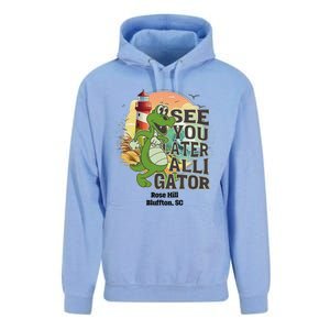 Rose Hill Bluffton South Carolina See You Later Alligator Unisex Surf Hoodie