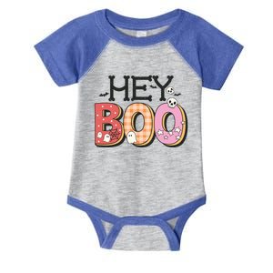 Retro Hey Boo Cute Ghost Funny Halloween Cute Gift Infant Baby Jersey Bodysuit