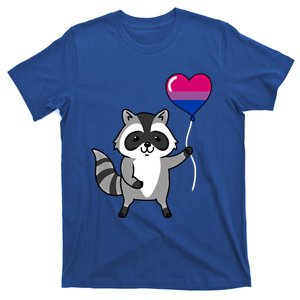 Raccoon Heart Balloon Bisexual Pride Meaningful Gift T-Shirt