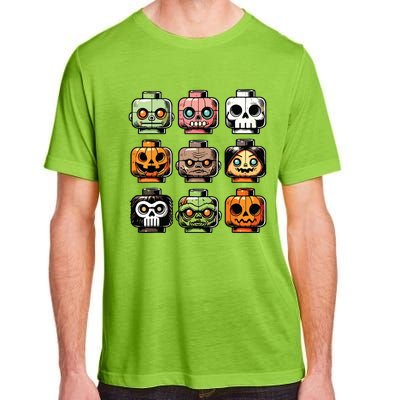 Retro Horror Bricks Head Scary Halloween Mask Adult ChromaSoft Performance T-Shirt