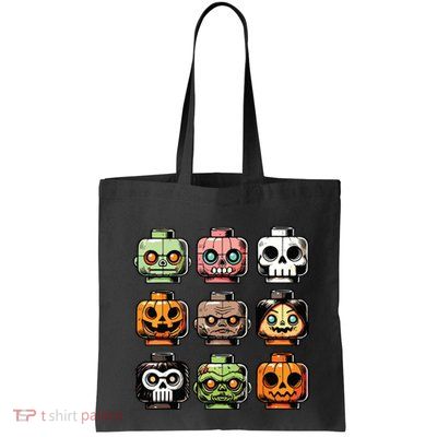 Retro Horror Bricks Head Scary Halloween Mask Bag