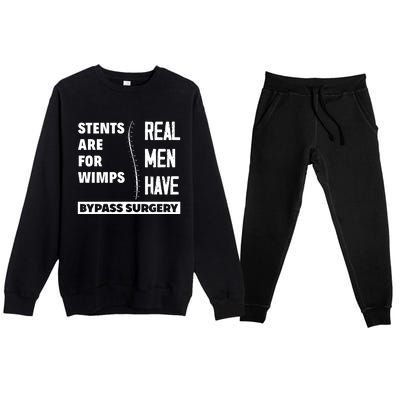 Real Have Bypass Surgery Open Heart Surgery Survivor Gift Premium Crewneck Sweatsuit Set