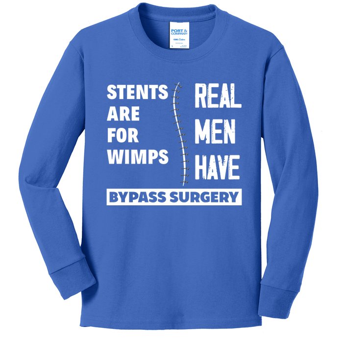 Real Have Bypass Surgery Open Heart Surgery Survivor Gift Kids Long Sleeve Shirt