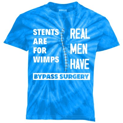 Real Have Bypass Surgery Open Heart Surgery Survivor Gift Kids Tie-Dye T-Shirt