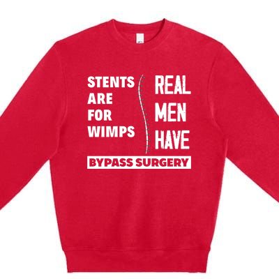 Real Have Bypass Surgery Open Heart Surgery Survivor Gift Premium Crewneck Sweatshirt