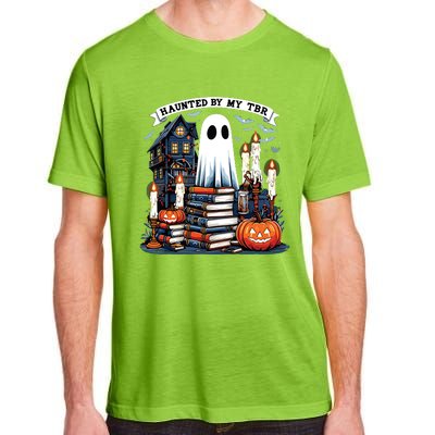 Retro Haunted By My Tbr Halloween Book Readers Book Lovers Adult ChromaSoft Performance T-Shirt