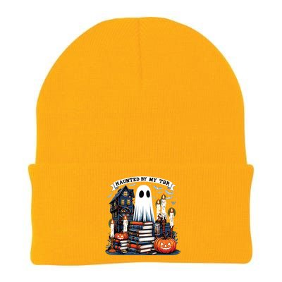 Retro Haunted By My Tbr Halloween Book Readers Book Lovers Knit Cap Winter Beanie