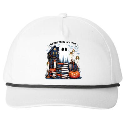 Retro Haunted By My Tbr Halloween Book Readers Book Lovers Snapback Five-Panel Rope Hat