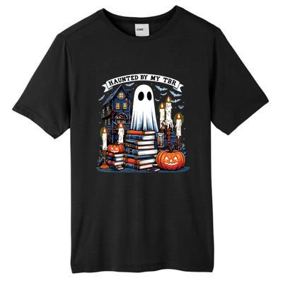 Retro Haunted By My Tbr Halloween Book Readers Book Lovers Tall Fusion ChromaSoft Performance T-Shirt