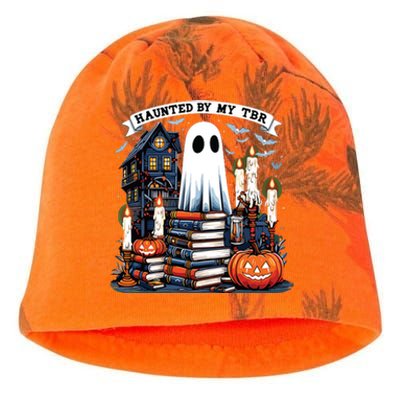 Retro Haunted By My Tbr Halloween Book Readers Book Lovers Kati - Camo Knit Beanie