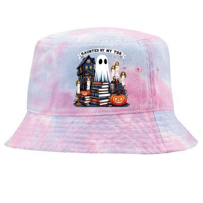 Retro Haunted By My Tbr Halloween Book Readers Book Lovers Tie-Dyed Bucket Hat