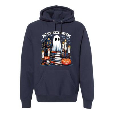 Retro Haunted By My Tbr Halloween Book Readers Book Lovers Premium Hoodie