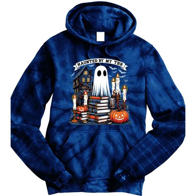 Retro Haunted By My Tbr Halloween Book Readers Book Lovers Tie Dye Hoodie