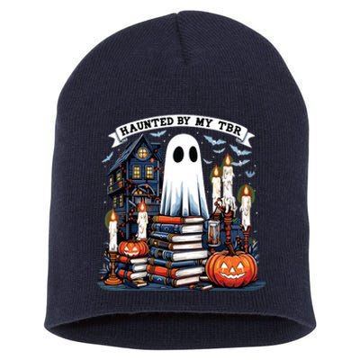 Retro Haunted By My Tbr Halloween Book Readers Book Lovers Short Acrylic Beanie