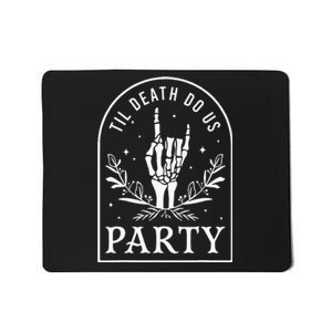 Retro Halloween Bachelorette Party Til Death Do Us Party Mousepad