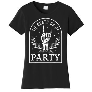 Retro Halloween Bachelorette Party Til Death Do Us Party Women's T-Shirt