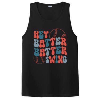 Retro Hey Batter Batter Swing Funny Baseball Wo PosiCharge Competitor Tank