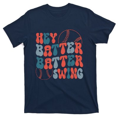 Retro Hey Batter Batter Swing Funny Baseball Wo T-Shirt