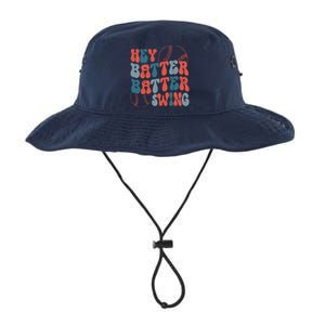 Retro Hey Batter Batter Swing Funny Baseball Wo Legacy Cool Fit Booney Bucket Hat