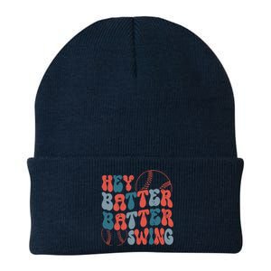 Retro Hey Batter Batter Swing Funny Baseball Wo Knit Cap Winter Beanie