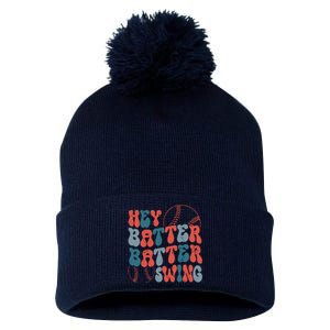 Retro Hey Batter Batter Swing Funny Baseball Wo Pom Pom 12in Knit Beanie