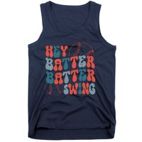 Retro Hey Batter Batter Swing Funny Baseball Wo Tank Top