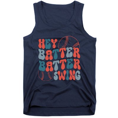 Retro Hey Batter Batter Swing Funny Baseball Wo Tank Top